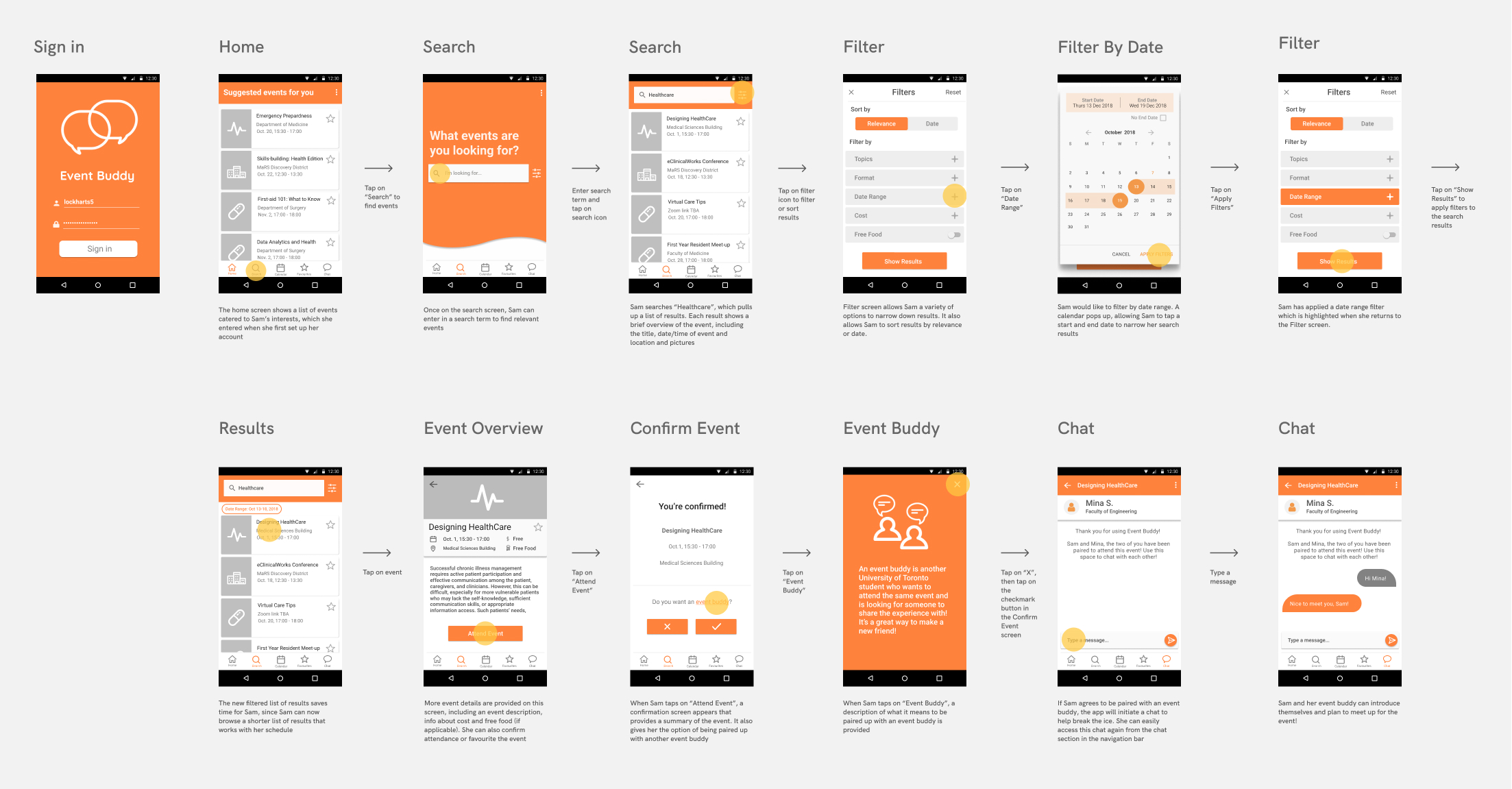 event buddy task flow